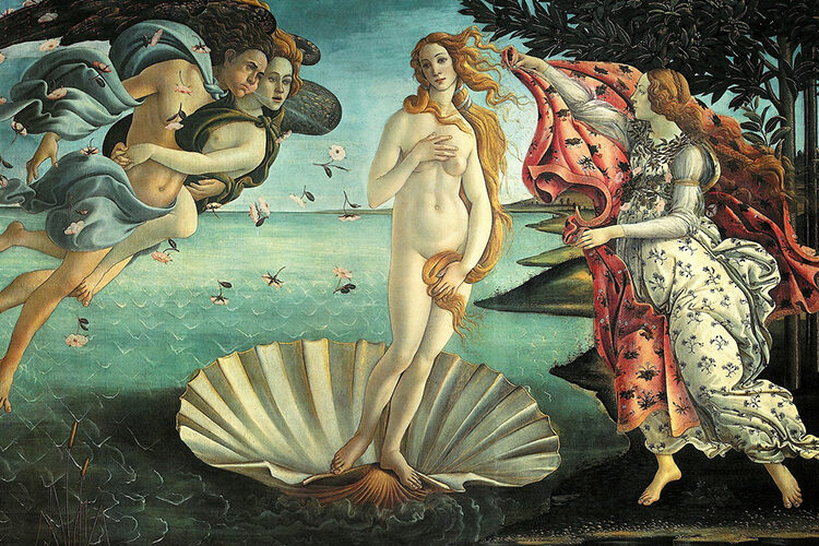 florence, uffizi museum, venus of botticelli.