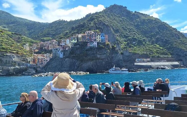 ferry ride along the 5 terre coastline