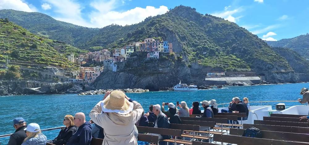 ferry ride along the 5 terre coastline