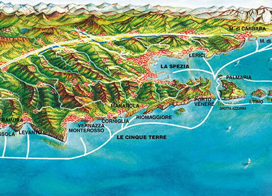 mappa cinque terre per visita in una giornata